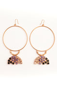 Load image into Gallery viewer, Violet Empire Cubic Zirconia Gold Plated Hoop Earrings

