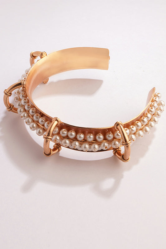 The Siren'S Spell Gold Plated Pearl Cuff