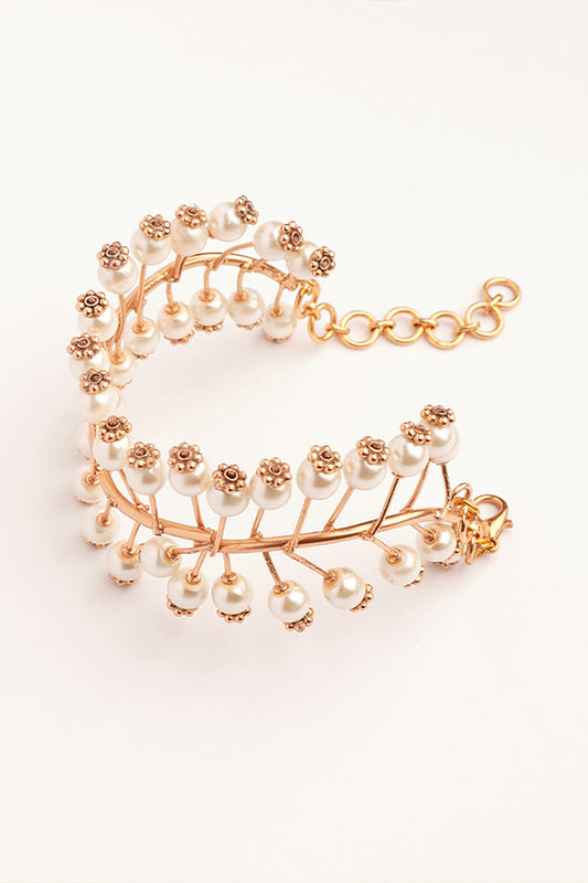 Pearl Waves Gold Plated Bracelet