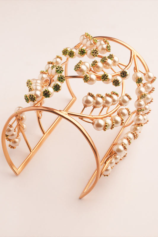Pearl Monarch Gold Plated Cuff