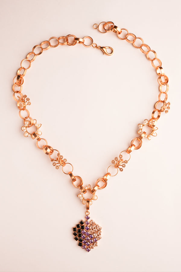 Heart Of Venus Gold Plated Link Chain Necklace