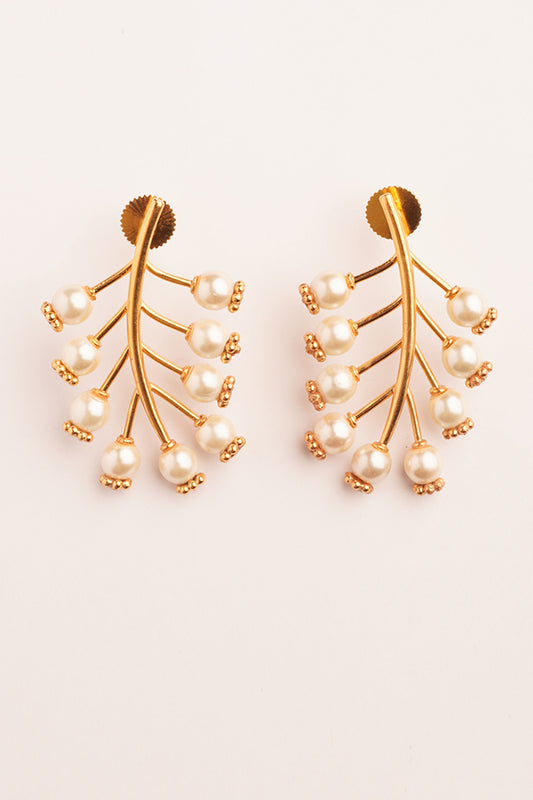 Tree Frost Gold Plated Stud Earrings