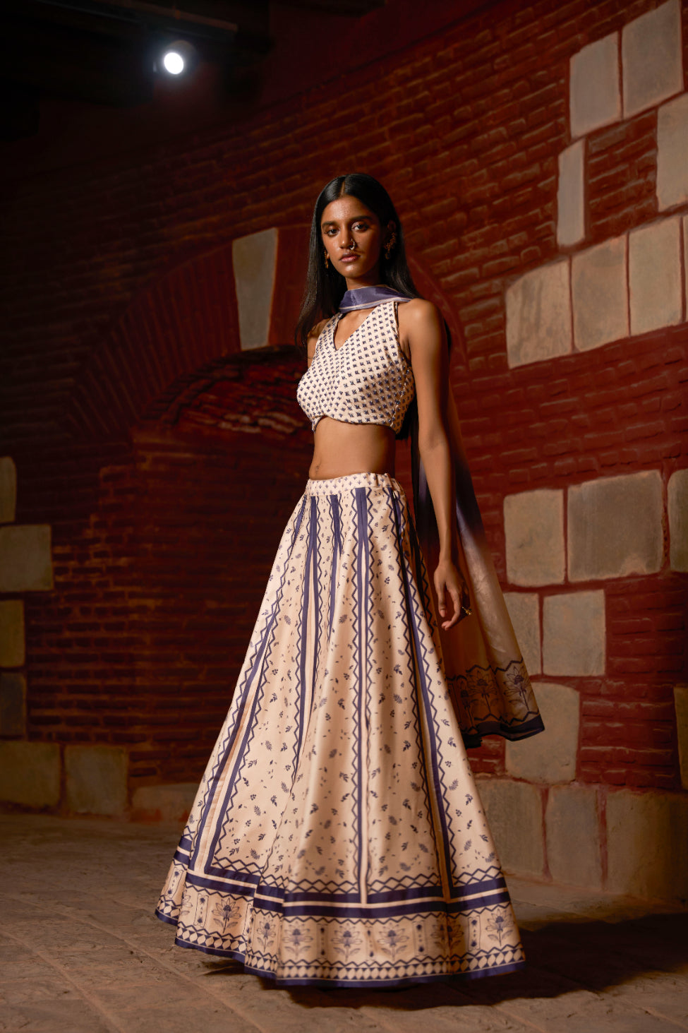 Indigo Whisper Lehenga Set