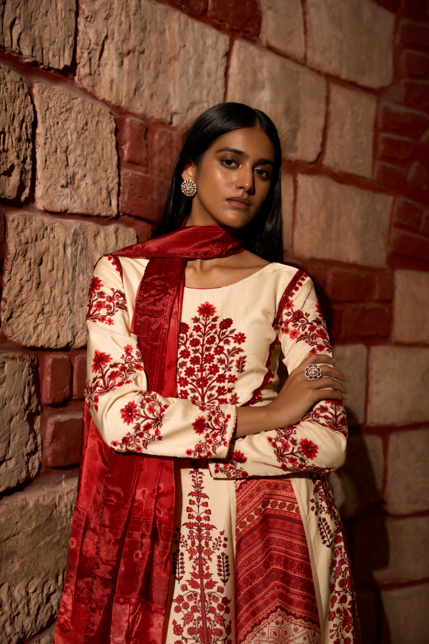 Mehr Rang – Printed Anarkali Gown