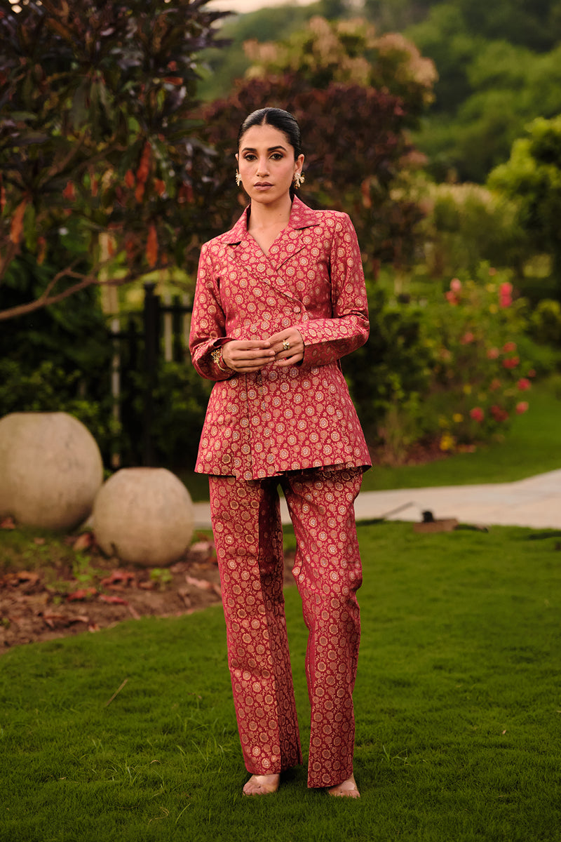LA ROSE FLEURIT PEPLUM CO-ORD SET
