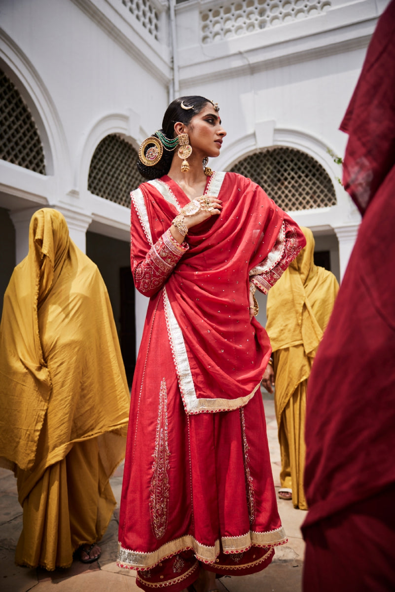 Saira Anarkali Set – Sindoori