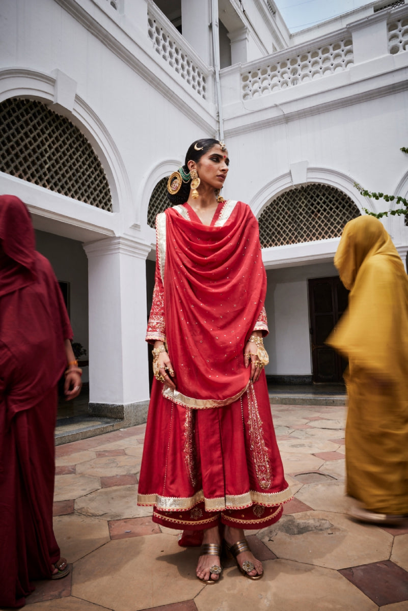 Saira Anarkali Set – Sindoori
