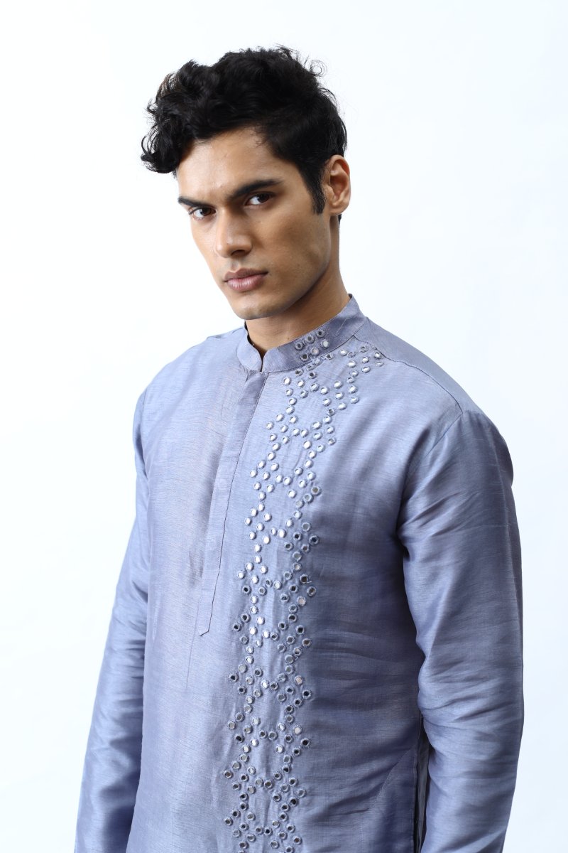 Cool Grey Mirror Kurta Set