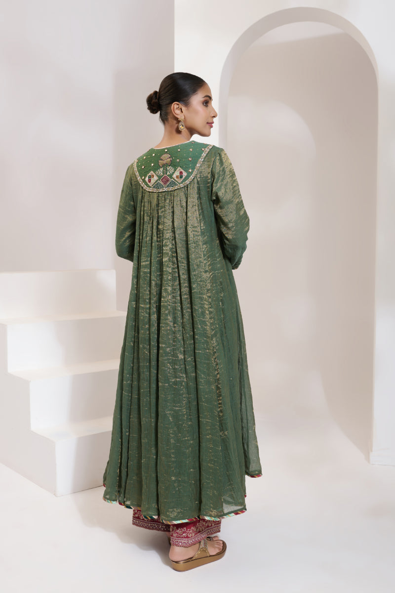 Samsara Kali Kurta Set – Green