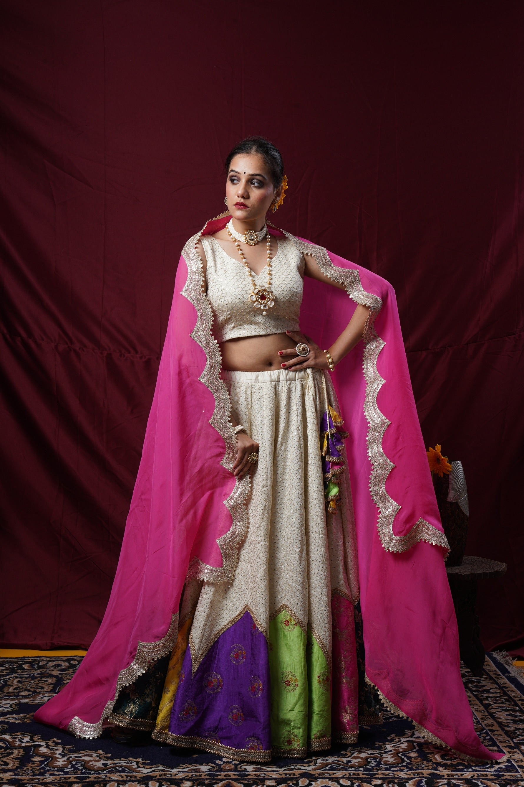 Rangrez – Multi Color Sequin Lehenga Choli