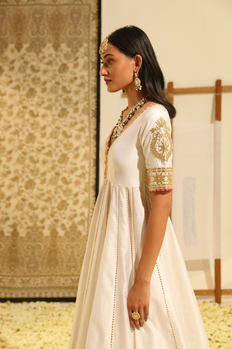 Shaiz-Ankle Length Anarkali With Skirt And Dupatta AGASHE Shaiz-Ankle Length Anarkali With Skirt And Dupatta AGASHE