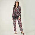 Load image into Gallery viewer, Red Baroque Animal Print Shirt and Palazzo Set

