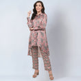 Load image into Gallery viewer, Grey and Pink Floral Combination Print Co-ordinate Set
