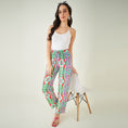 Load image into Gallery viewer, Green and Orange Marine Wave Print Shirt and Pants Set
