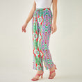 Load image into Gallery viewer, Green and Orange Marine Wave Print Shirt and Pants Set
