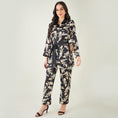 Load image into Gallery viewer, Black Baroque Print Shirt with Belt and Pants Set
