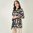 Load image into Gallery viewer, Black Baroque Print Shirt with Belt
