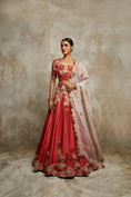 Load image into Gallery viewer, Silk Blouse And Lehenga With Organza Dupatta
