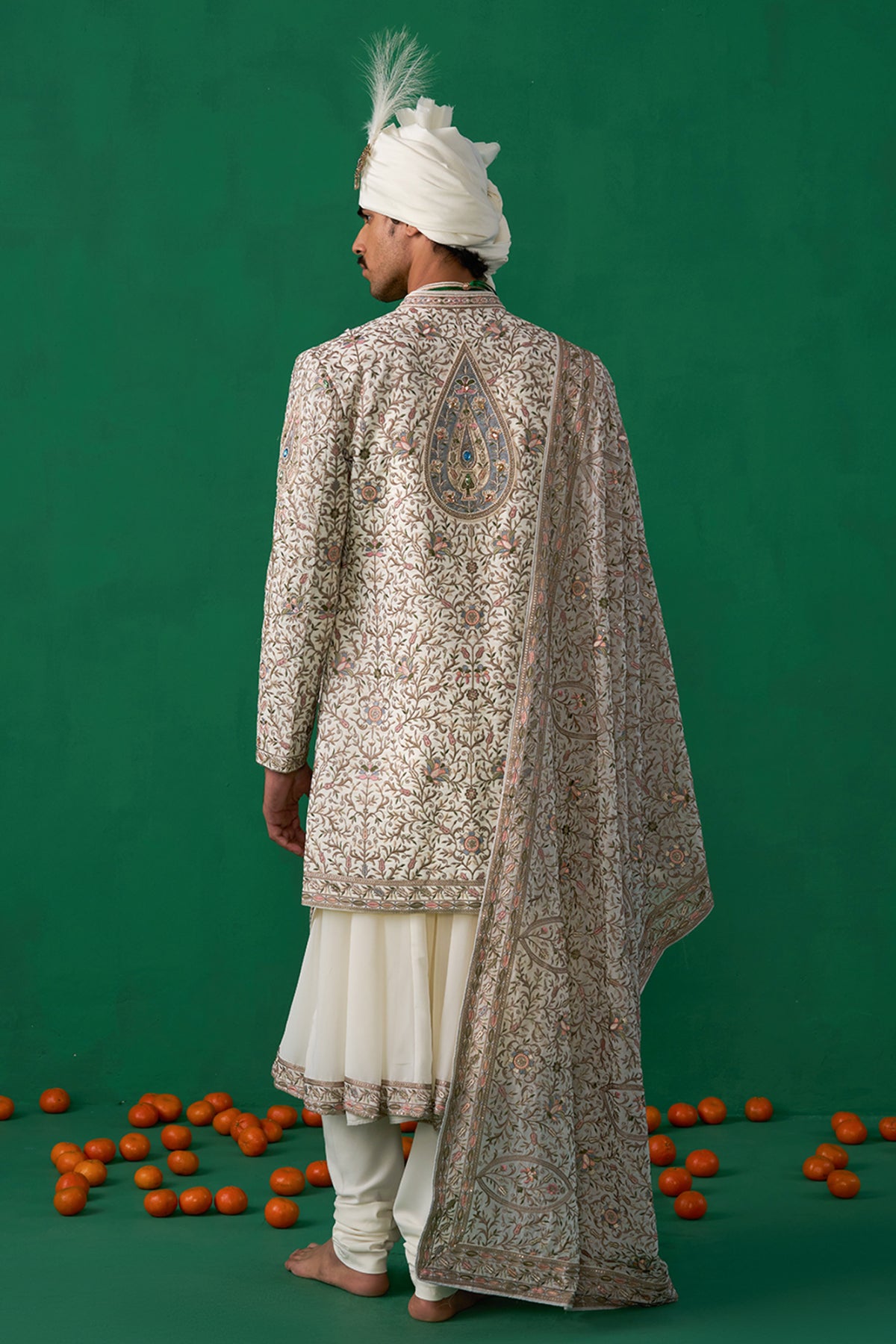 SHAHI IVORY SHERWANI SET