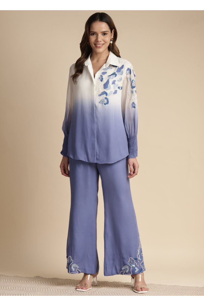 Shoulder Embroidered Co-Ord Set