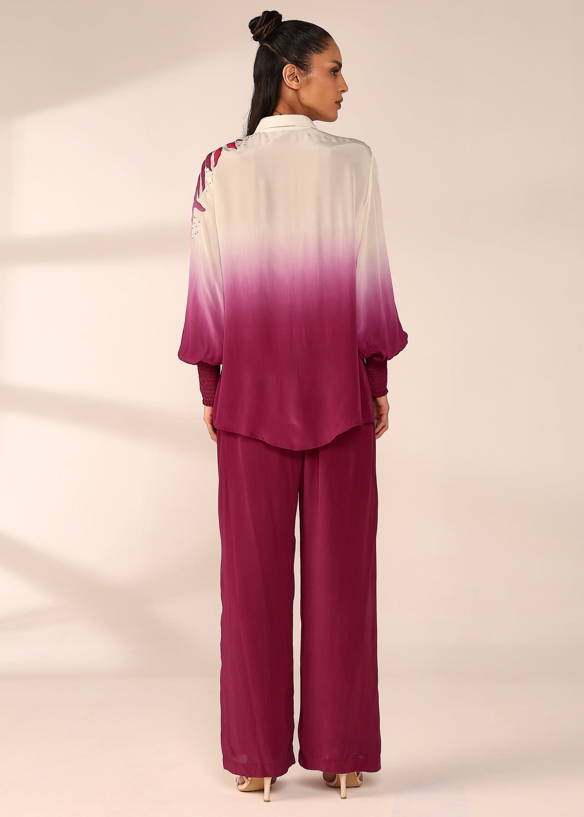 SHOULDER EMBROIDERED CO-ORD SET