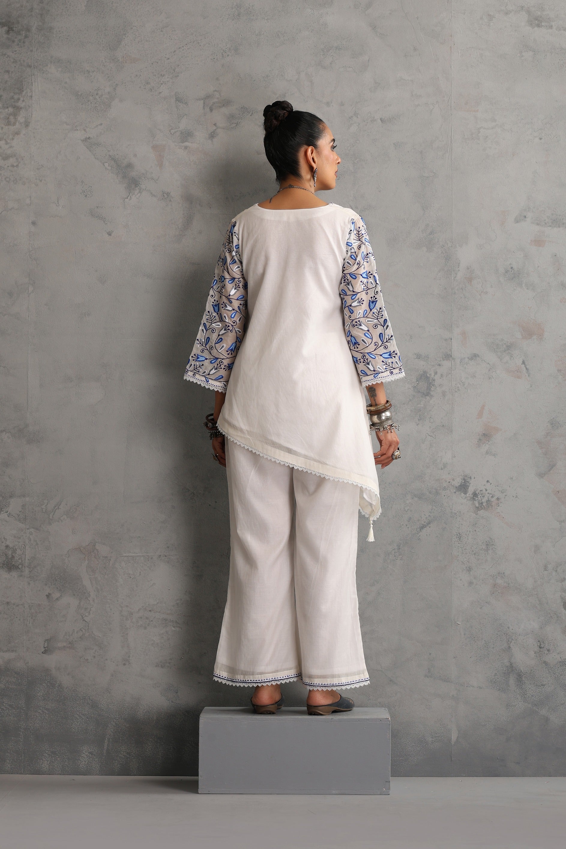 White Embroidered Co-ord Set