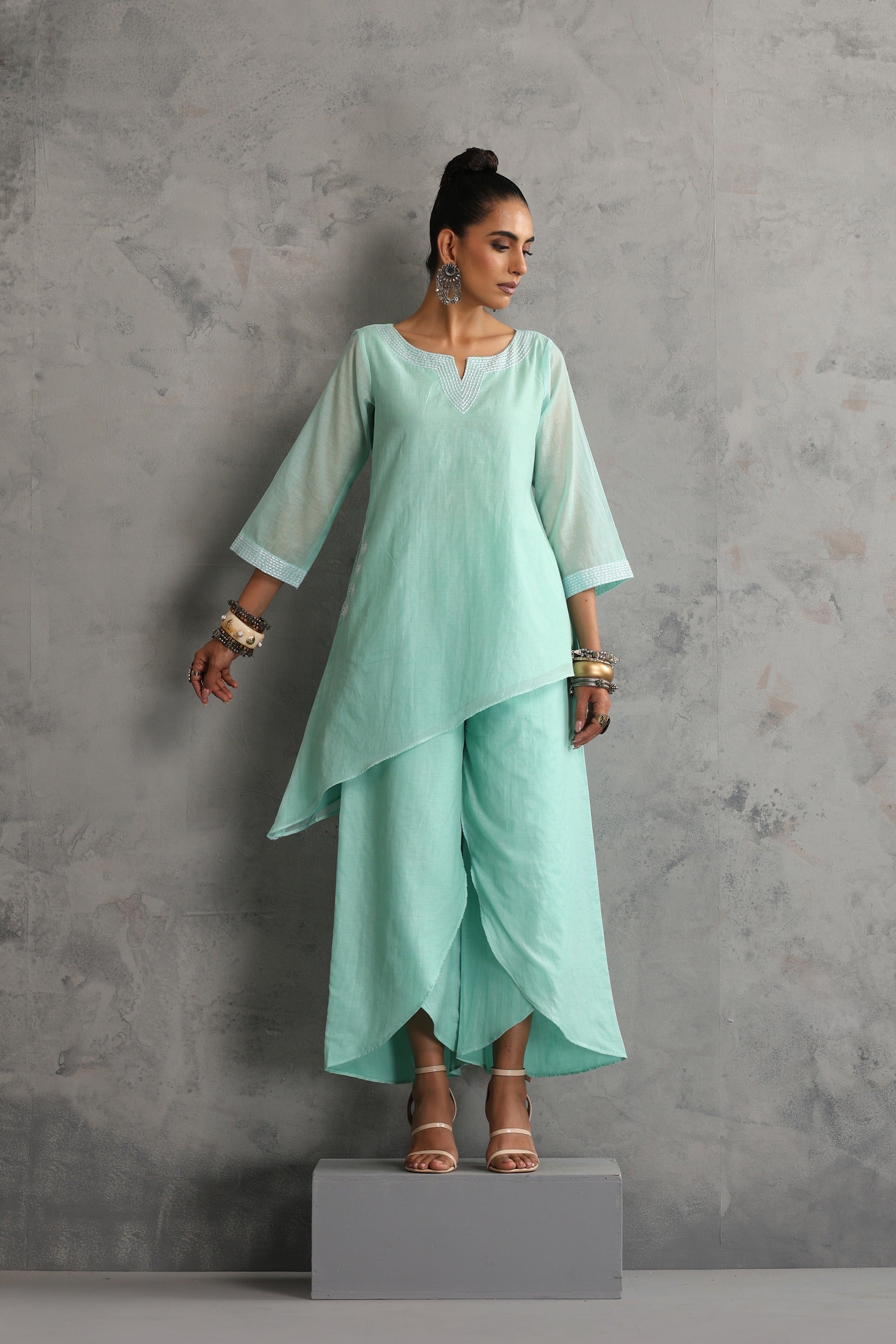 Mint Embroidered Co-ord Set