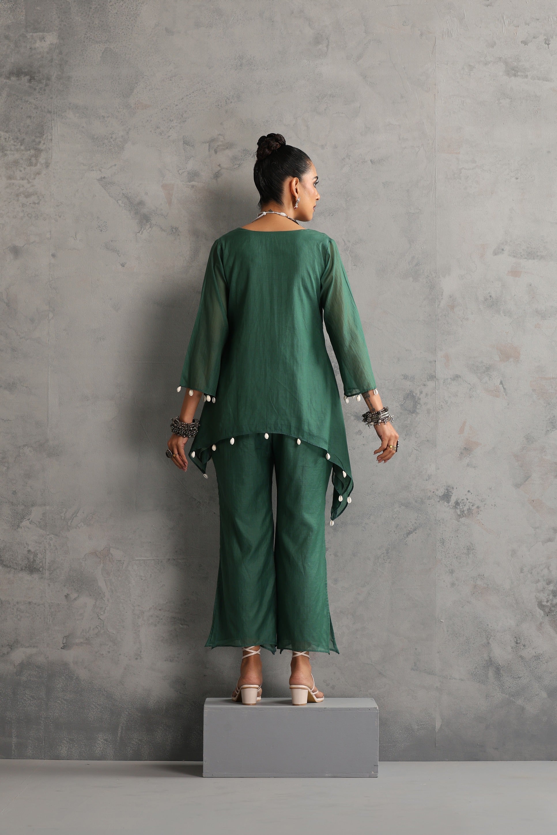 Deep Green Embroidered Co-ord Set