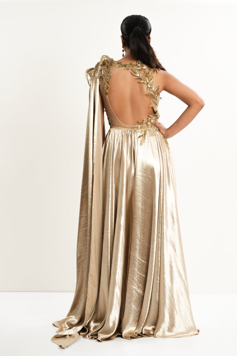 Gold Drape Gown