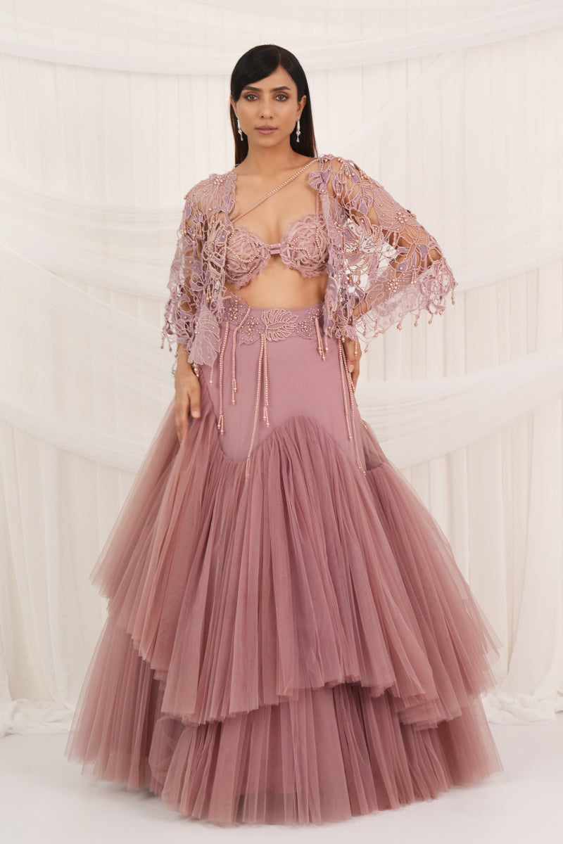 Cashmare Rose Flair Lehenga Set