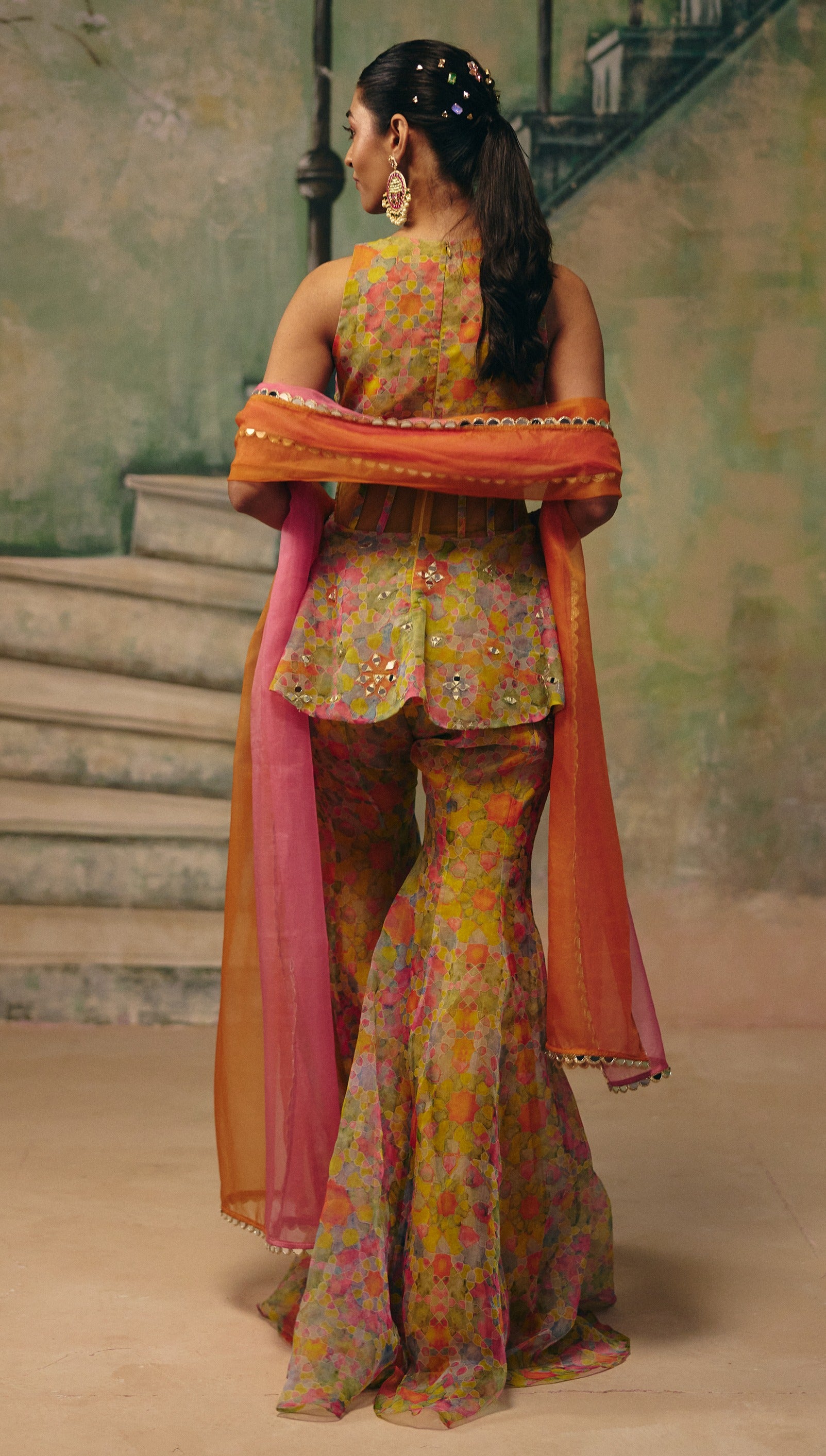 Huzoor Corset Sharara Set (With Dupatta)