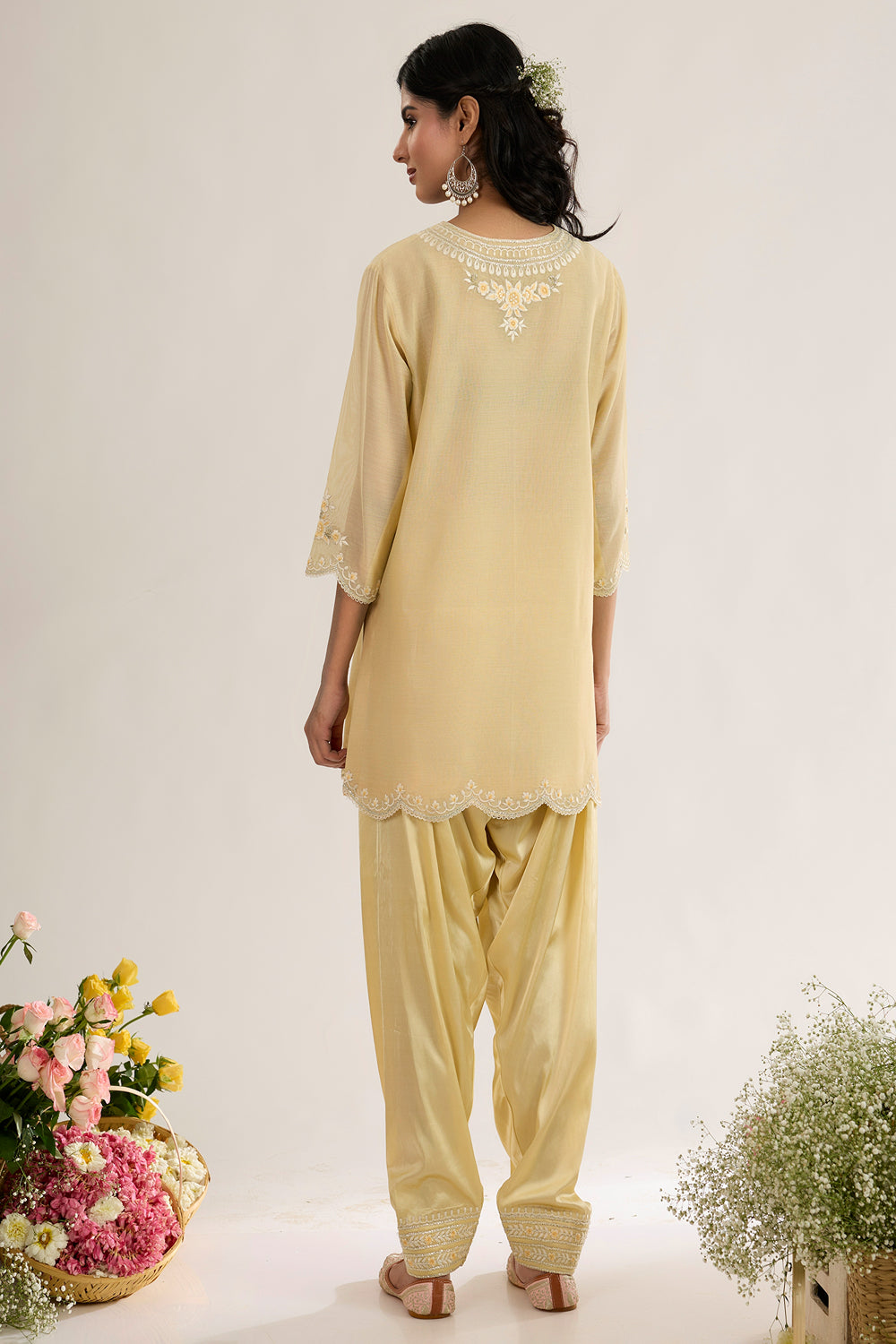 Short Kurta With Salwar And Dupatta