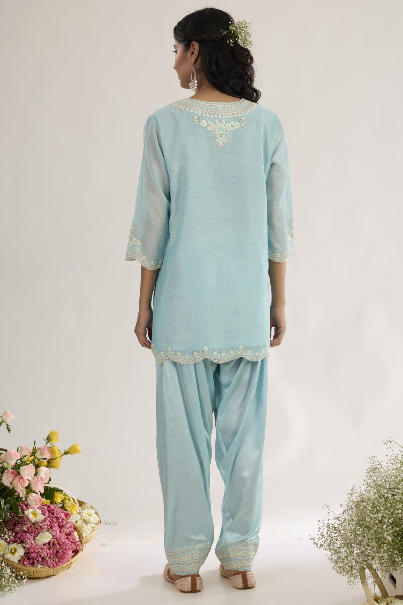 Short Kurta With Salwar And Dupatta