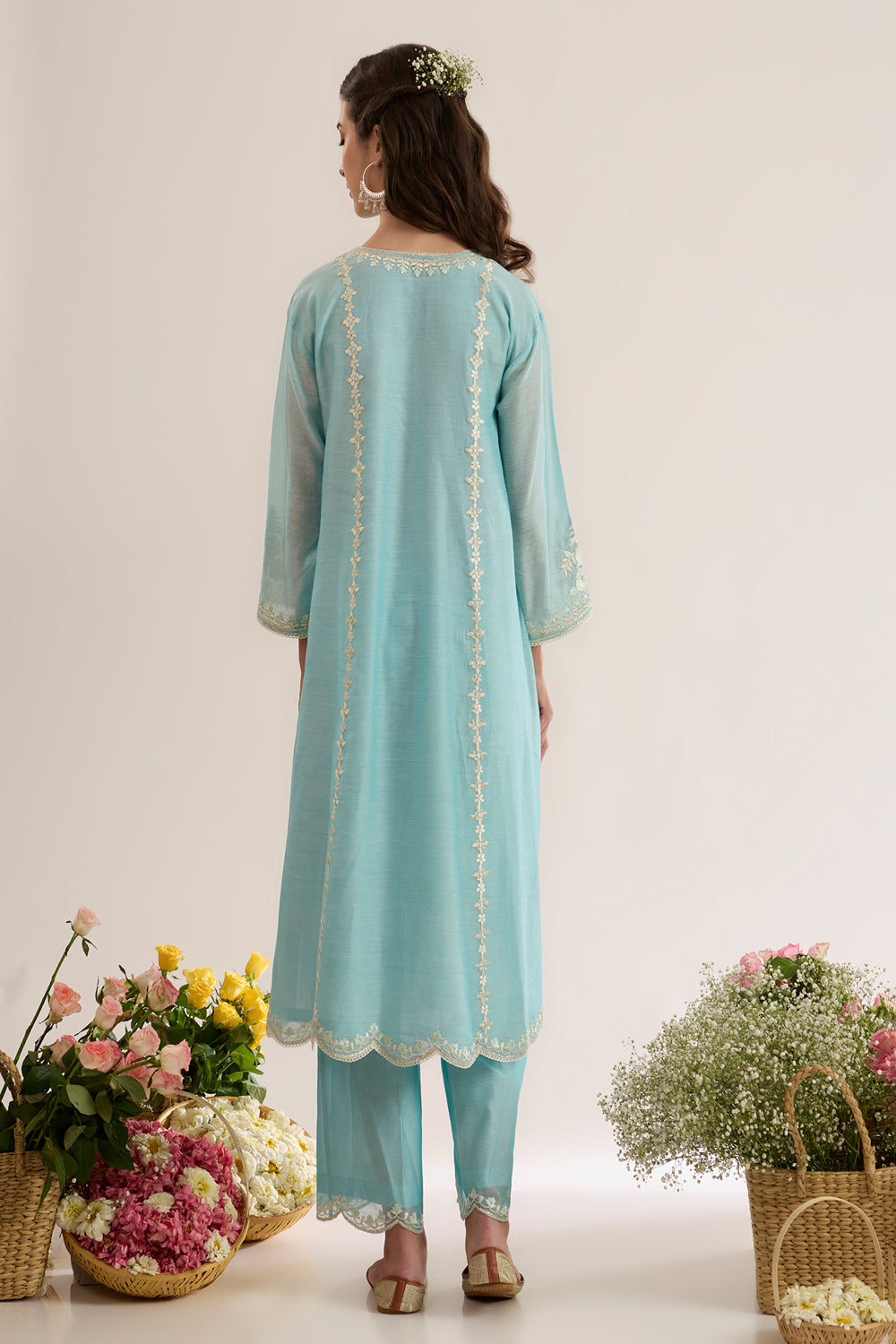 A Line Kurta With Plazo