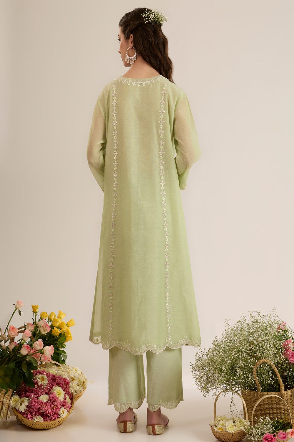A Line Kurta With Plazo
