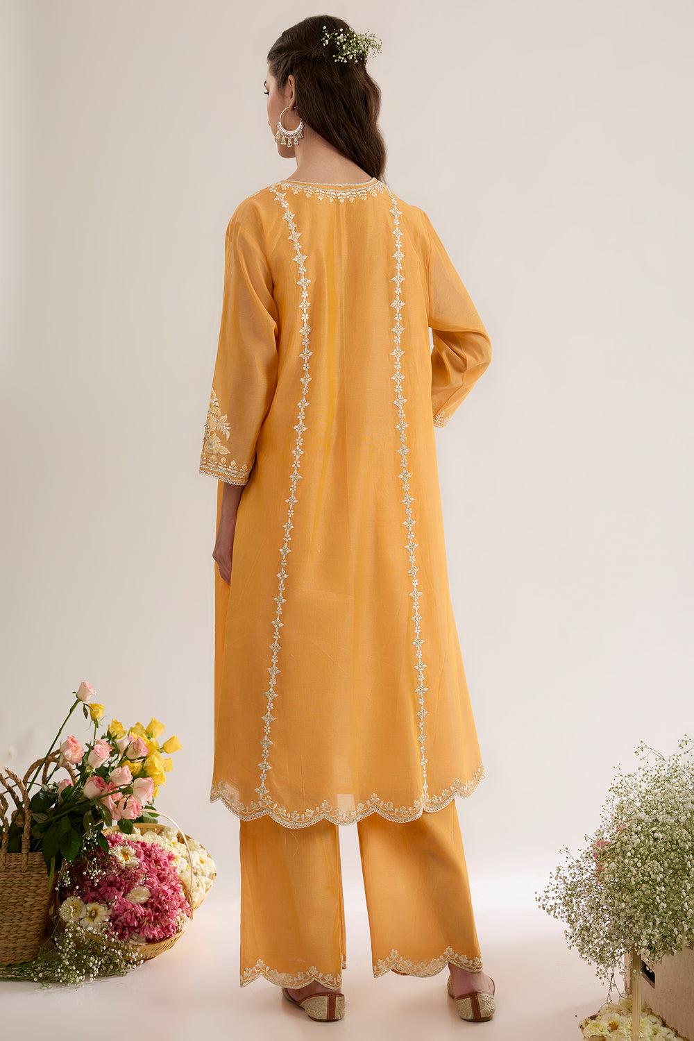 A Line Kurta With Plazo