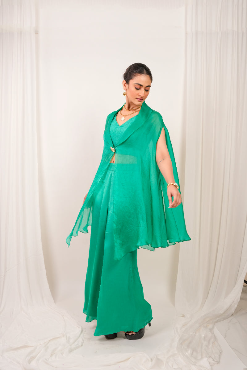 KAFTAN WITH BELL BOTTOMS AND BLOUSE