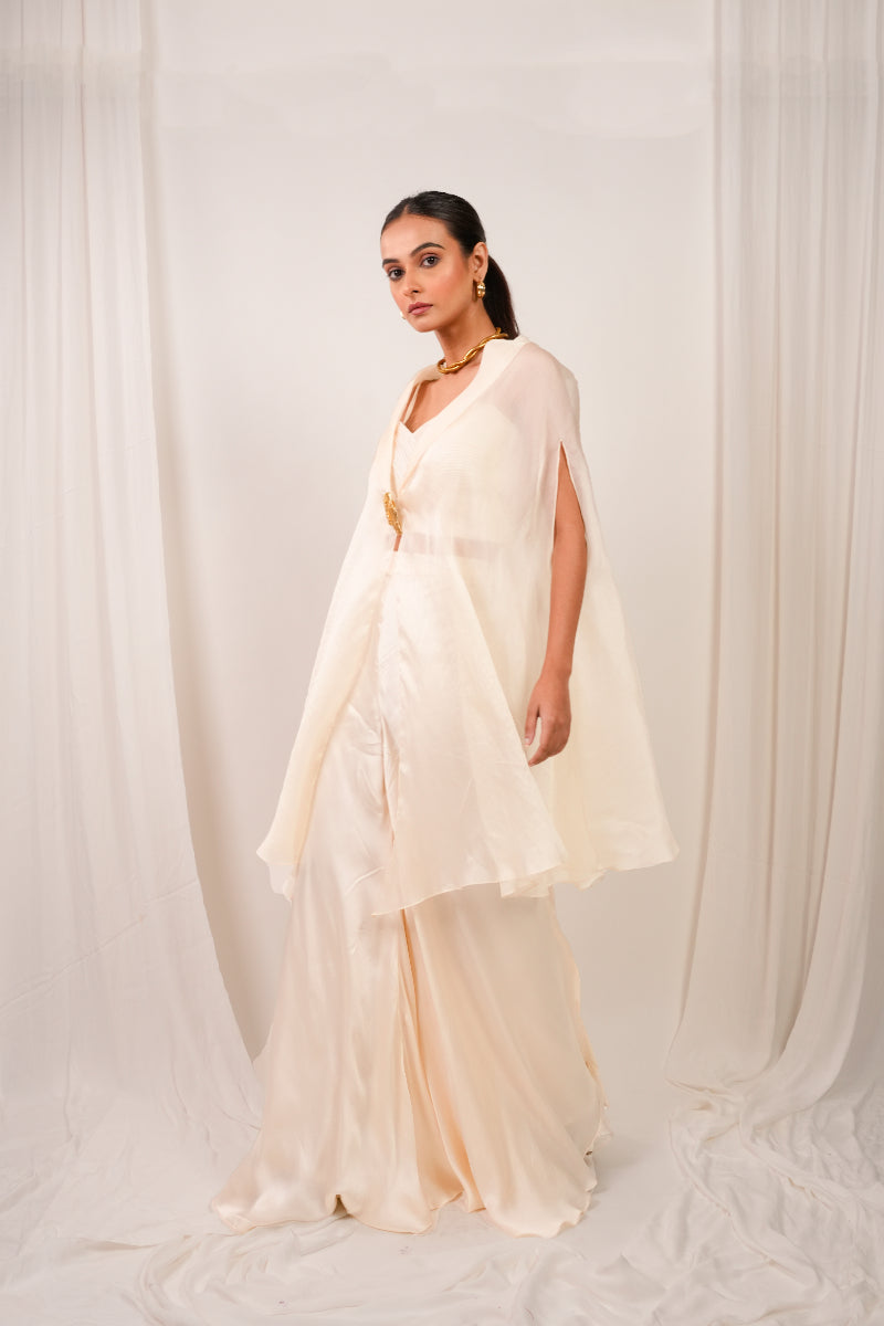 KAFTAN WITH BELL BOTTOMS AND BLOUSE