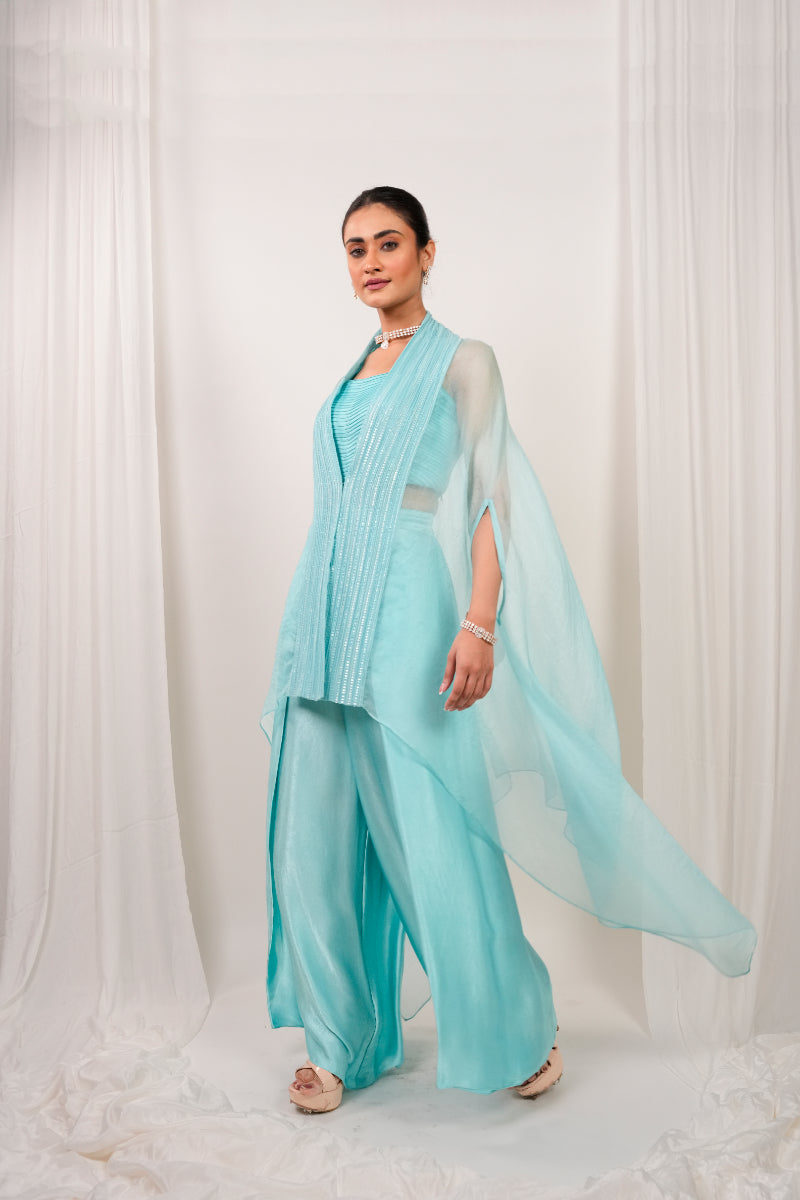 WRAP PANTS AND WIRED KAFTAN