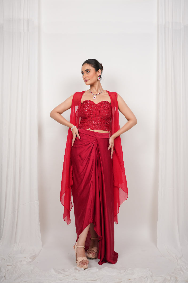 CORSET WITH SKIRT SET