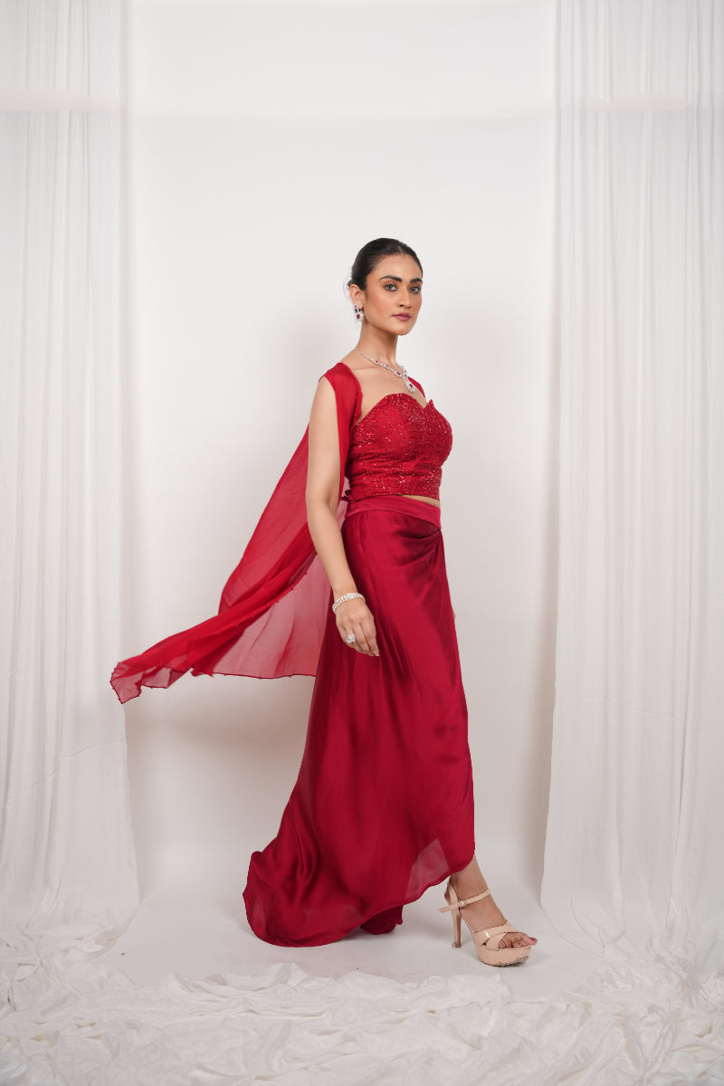 CORSET WITH SKIRT SET