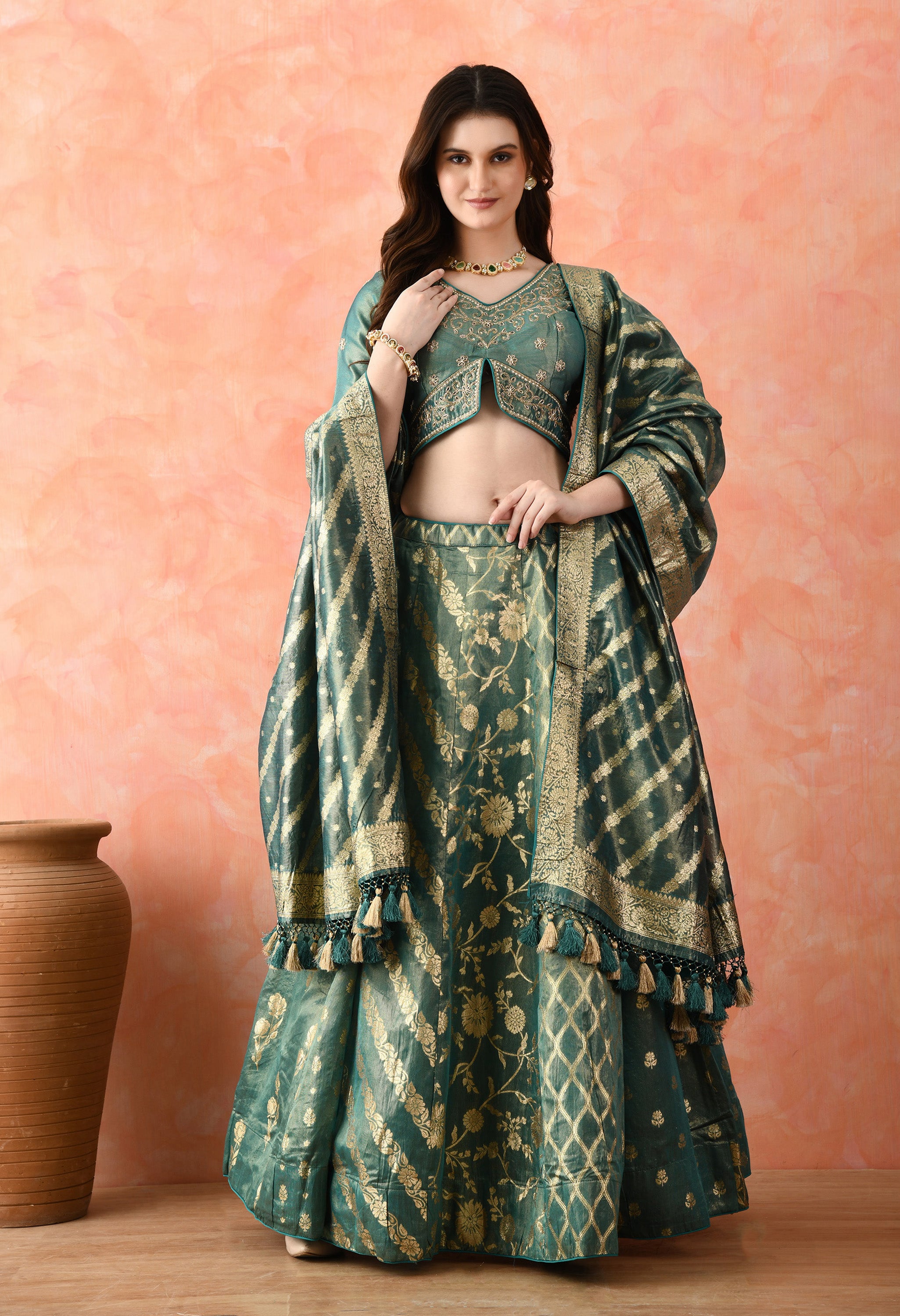 Green Lehenga Set