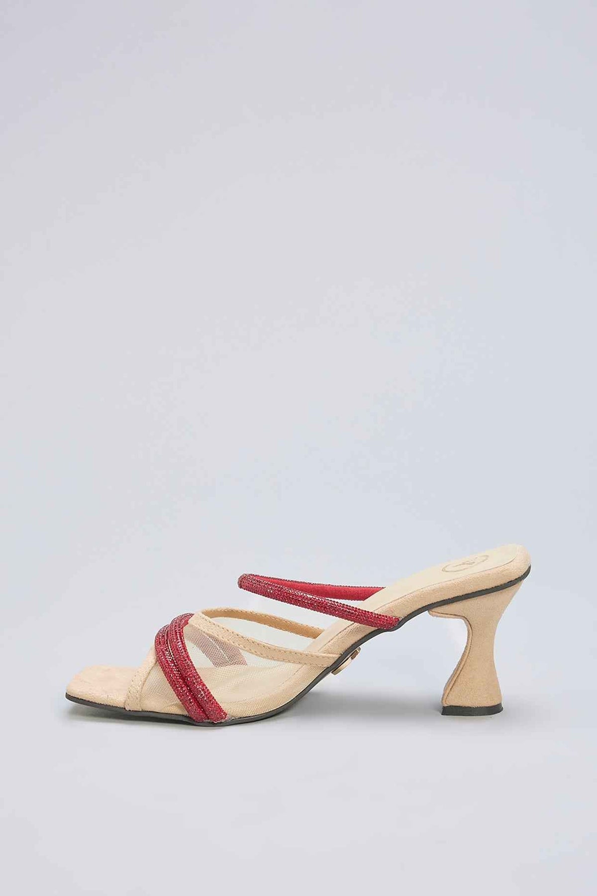 Beige Open Toe Slip on Closure Alaya Ruby Heels