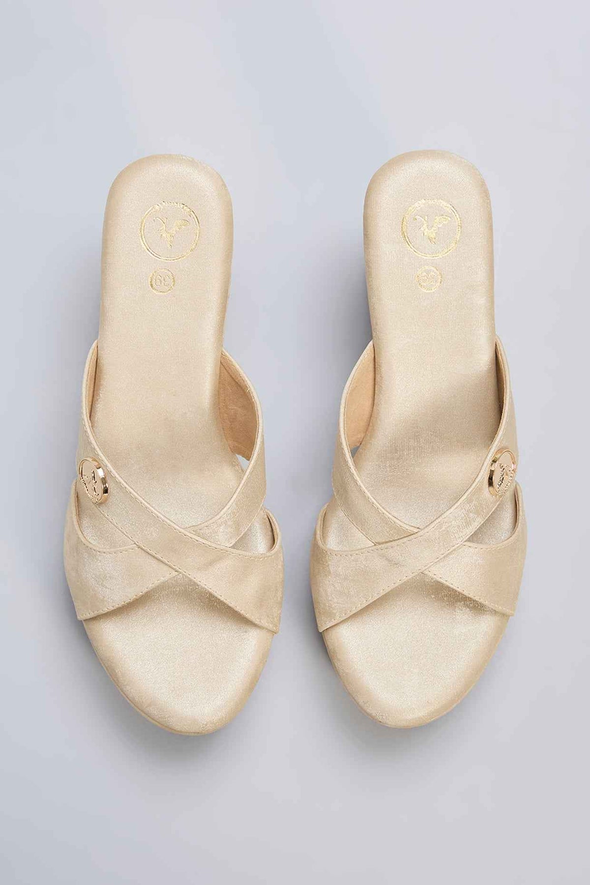 Nude Vegan Leather Wedges