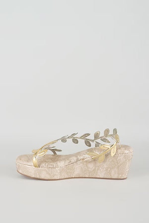 Gold Leafy Baby Wedge
