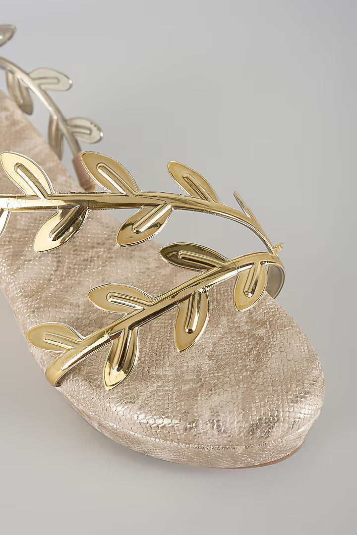 Gold Leafy Baby Wedge