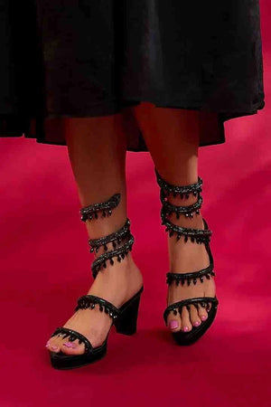 Glitz Black Elevation Spring Heel