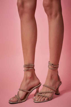 Gold Synthetic Handcrafted Heels