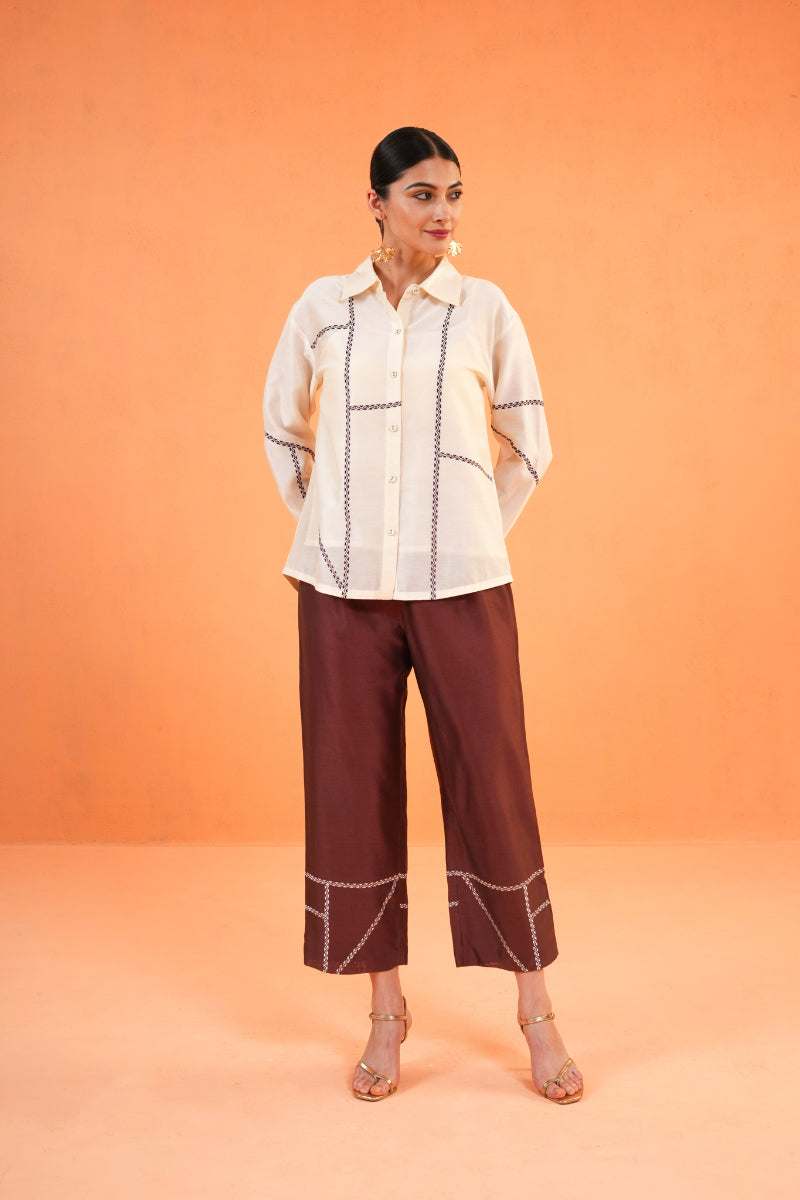 ORIGANI Brown Mosaic Co-ord Set