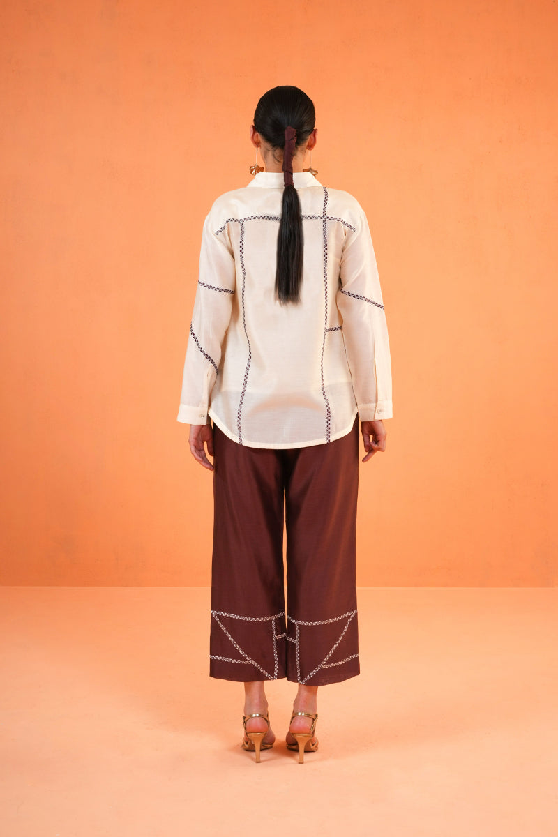 ORIGANI Brown Mosaic Co-ord Set